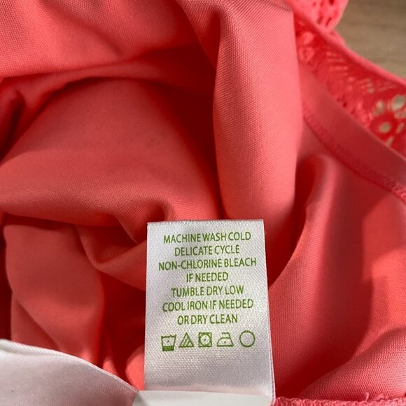 Lilly Pulitzer Lamora Dress Pucker Pink Breakers Lace Polyester Women's Small - Picture 7 of 8